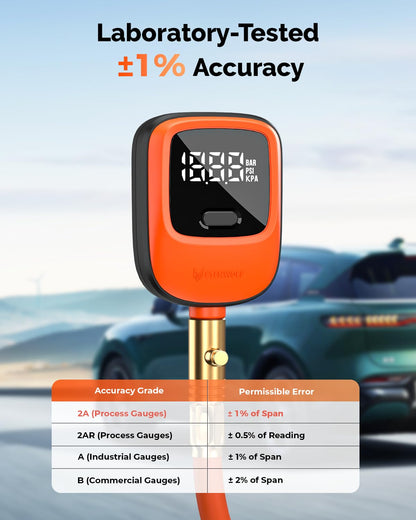 Digital Tire Pressure Gauge 0-250 PSI with Rubber Hose - photo 3