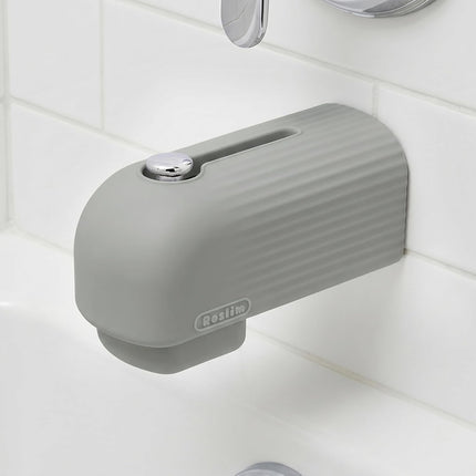 Roslim Baby Bathtub Faucet Cover, Upgraded Silicone Bath Faucet Cover for Kids, Bath Spout Cover for Baby, Faucet Cover for Bathtub Safety, Toddler Bath Tub Water Spout Cover, Universal Fit, Grey