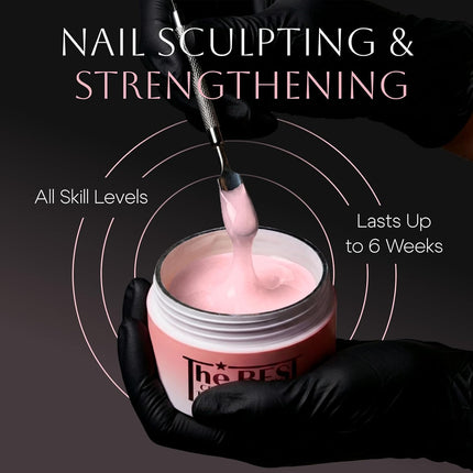 THE BEST Creamy Hard Builder Gel VIENNA – Patented, Professional UV/LED Nail Extension Gel for Sculpting & Overlays, 6-Week Wear – Creamy Self-Leveling Hard Gel System – 21 FREE Formula, Made in USA