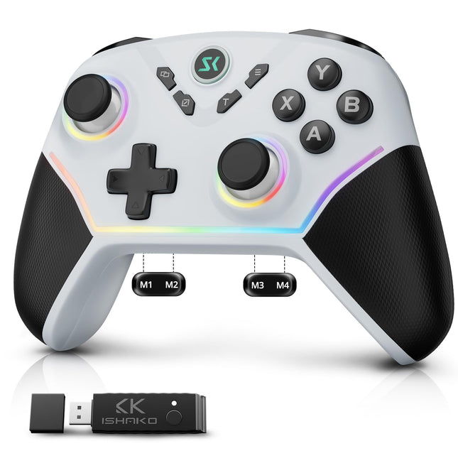 Wireless Gaming Controller with Hall Effect Joysticks&Triggers, 1200mAh Battery, 1000Hz Polling Rate, 4 Back Buttons