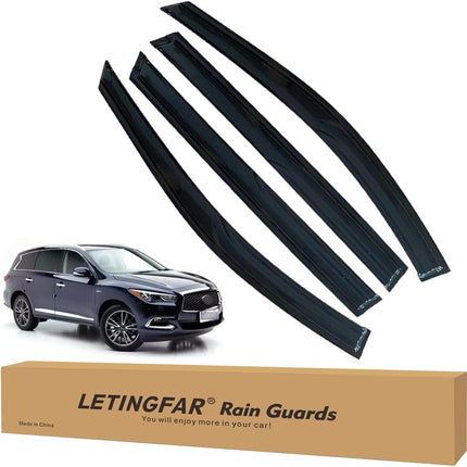 Window Visors Rain Guards for Infiniti QX60 & JX35 2013 2014 2015 2016 2017 2018 2019 2020 2021 Accessories, Wind Deflectors Vent Shades for Infiniti QX60 & JX35
