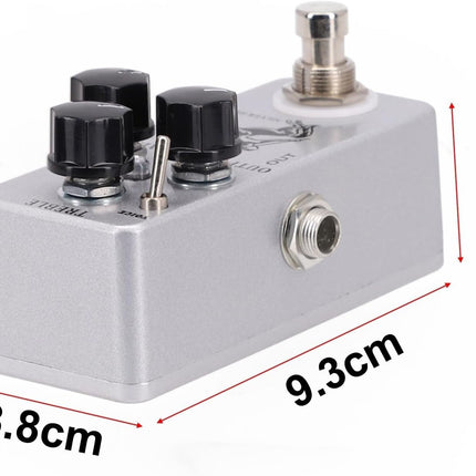 Silver Horse Guitar Overdrive Pedal for MOSKY– Boost Effect with True Bypass Footswitch, LED Status Indicator, Compact 3.7" x 1.5" x 1.3" Metal Housing
