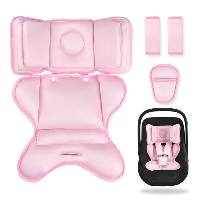 Infant Car Seat Insert with 2 Headrest for Doona|Graco, Thickened Baby Car Seat Head Support for Newborn, Reveable Baby