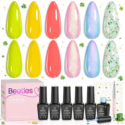 Jelly Gel Nail Polish Set, 6 Colors