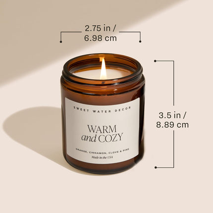 Sweet Water Decor Cinnamon Roll Candle - Fall Candle with Cinnamon, Icing & Buttery Pastry for Home - Soy Candles with 40 Hours Burn Time - 9Oz Black Lid Amber Jar Holiday Scents