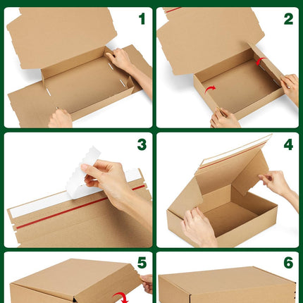 Shipping-Boxes-12x9x3 Inches: 25 Pack-Self-Seal-Cardboard-Boxes-for-Packaging, Brown-Shipping-Boxes-for-Packing-Small-Business, Corrugated Box Mailers for Book Shoes Gift Mailing