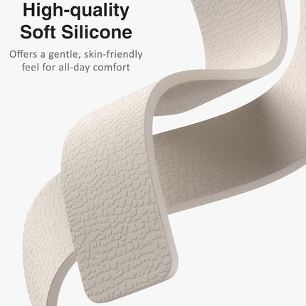 Magnetic Silicone Band Compatible with Apple Watch Band 42mm 41mm 40mm 38mm Series 11 10 9 8 7 6 5 4 3 & SE 3/2/1 Strong Magnetic Clasp, Waterproof & Adjustable (Starlight)