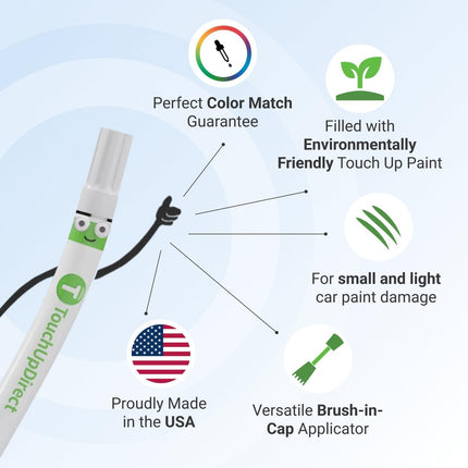 TouchUpDirect Car Paint Touch Up Brush Kit – Compatible with Chevrolet GBD/WA229K Cypress Gray Exact Match Auto Paint Kit with Car Color and Clearcoat, for Repainting or Scratch Repair, Essential Kit