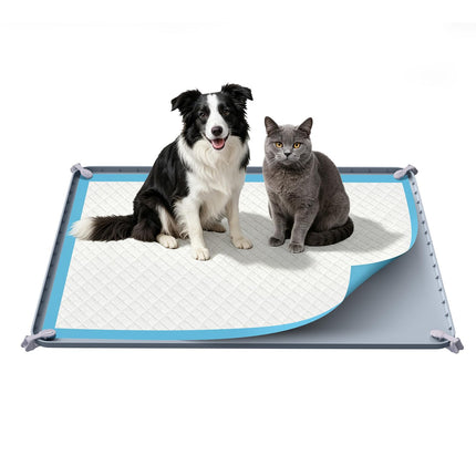 Pee Pad Holder, 24×24 Inch Thickened Silicone Dog Pee Pad Holder Tray