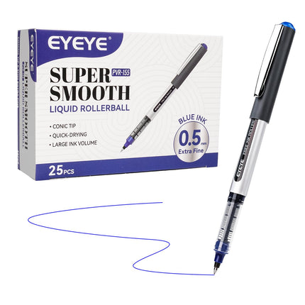 Liquid Ink Rollerball Pens Black, 0.5mm Extra Fine Point, Pack of 25