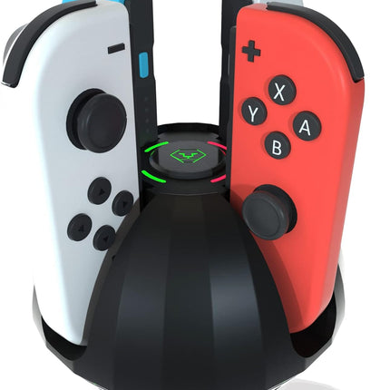 Switch Controller Charging Dock for Nintendo OLED Joycon, Charger Station with Switch 1 JoyCon, 4 in 1 Joycon Charging Dock for Joy Con with LED Indication and USB Type-C Charger Cable