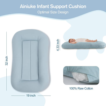 Baby Lounger, Portable Baby Lounger for Newborn, 0-24 Months, with Soft Cotton Cover, Baby Essentials Gifts(Ice Blue), Pallet of Product