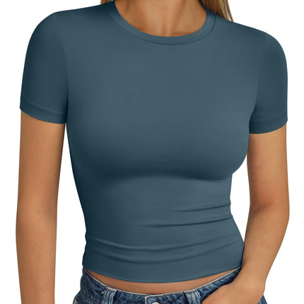 Womens Short Sleeve T Shirt Basic Summer Top