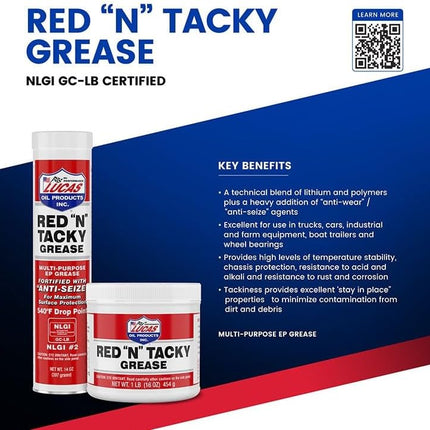 Lucas Oil 10318 Red N Tacky Grease 3 Ounce Combo Pack
