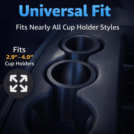 Slim Can Cup Holder Insert Adapter for Car | Fits 8.4oz & 12oz Skinny Cans | Reversible Wiggle-Free Design | Heat-Resistant | Compatible with Skinny Energy Drinks
