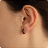 Hypoallergenic Titanium Hoop Earrings for Women&Men-8mm 10mm 12mm Small