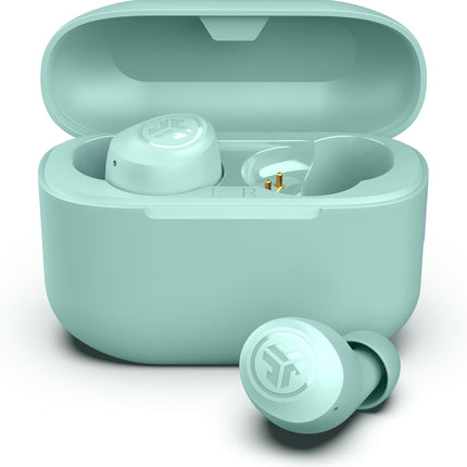 JLab Go Air Pop+ True Wireless Earbuds, in Ear Headphones, Bluetooth Earphones, 35H Playtime Ear Buds, Bluetooth Earbuds with Microphone, USB-C Charging Case, Dual Connect, EQ3 Sound, Mint Green