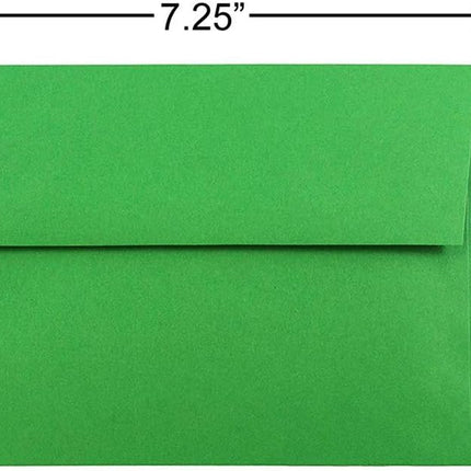 JAM PAPER A7 Colored Invitation Envelopes - 5 1/4 x 7 1/4 - Green Recycled - 50/Pack