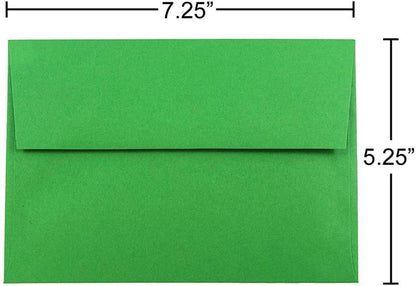 A7 Green Recycled Invitation Envelopes - 5 1/4 x 7 1/4 - 50 Pack - photo 4
