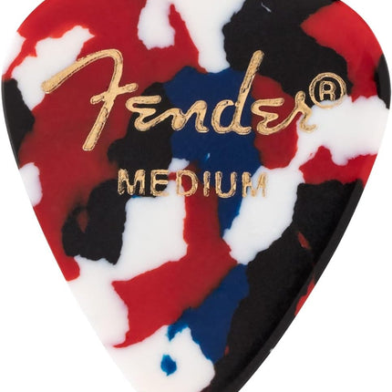 Classic Celluloid Guitar Picks 351 Shape, Guitar Accessories, Confetti, Medium, 12-Pack