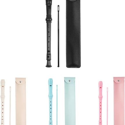 LIZIMANDU Recorder Instrument for Beginner Adults,8-Hole Soprano Descant Recorder Music Flute with with Cleaning Rod & Leather Case For Home Entertainment(2-Blue)