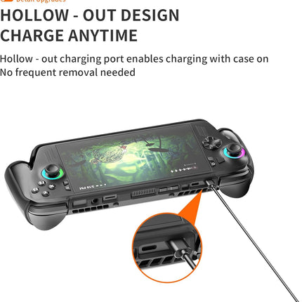 Protective Case for ASUS Rog Xbox Ally X & Rog Xbox Ally 2025, TPU Cover with Kickstand for Gaming Handheld Cover Case Accessories, Anti-Collision,Non-Slip,Anti-Scratch Design,Black