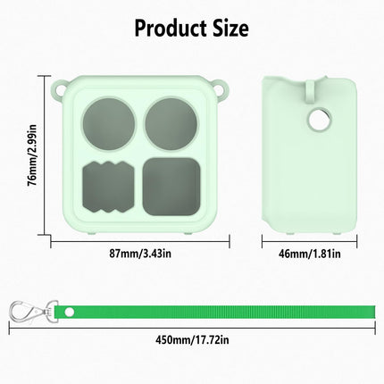 Geiomoo Silicone Case for YOTO Mini (2024 Edition), Soft Flexible Scratch Resistant Protective Cover with Lanyard (Teal)