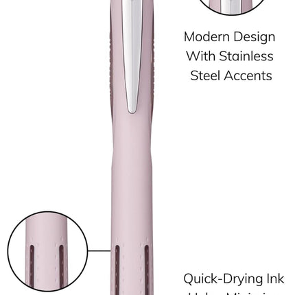 Uni-Ball Jetstream RT Ballpoint Pen, Fine Point (0.7mm), Lavender Barrel, Black Ink. 6 Pens