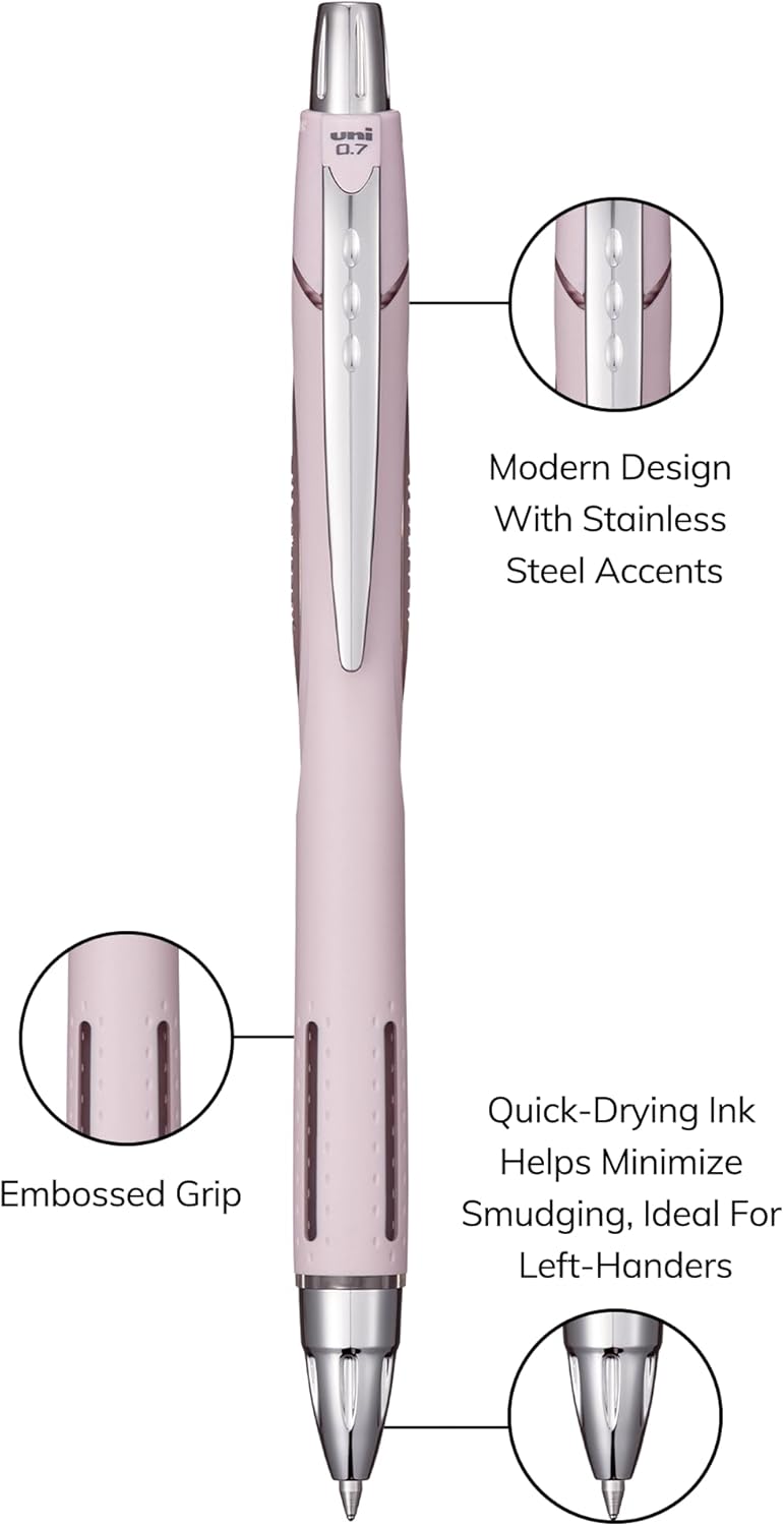 Ballpoint Pen, Fine Point (0.7mm), Lavender Barrel, Black Ink. 6 Pens - photo 3