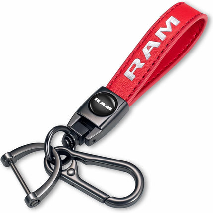 Genuine Leather Car Key Chain Keyring Keychain Accessories Family Present Black