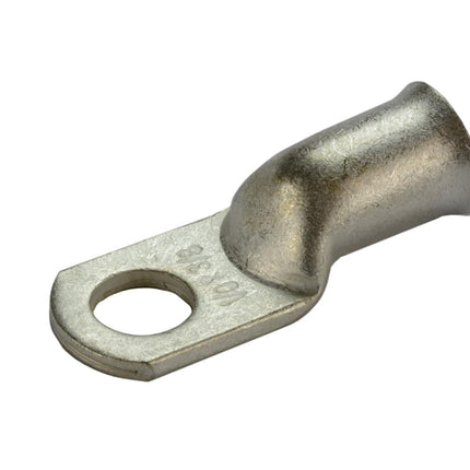 TEMCO 10 Pack Tinned Copper Welding Battery Cable Ends, Lugs Terminal 1/0 AWG 3/8" Hole - Marine Grade (6 AWG to 1/0 AWG Options Available)