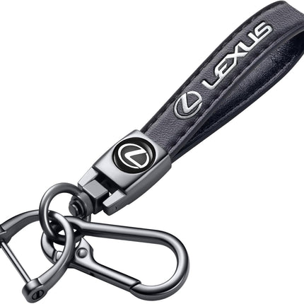 Genuine Leather Key Chain for Lexus RX ES GS LS NX RS GX LX RC LC RX350 is250 GX460 Keychain KeyRing for Men and Woean Accessories Black
