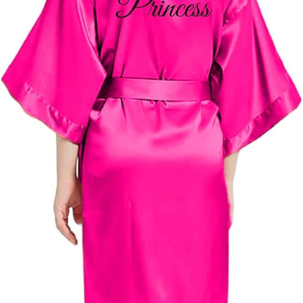 Cute Satin Personalized Robes for Girls in Sizes 3T – 14, Flower Girl Robe, Personalized for Toddlers thru Age 13
