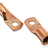 10-Piece Pure Copper 2/0 Gauge 3/8 Cable Lug Set