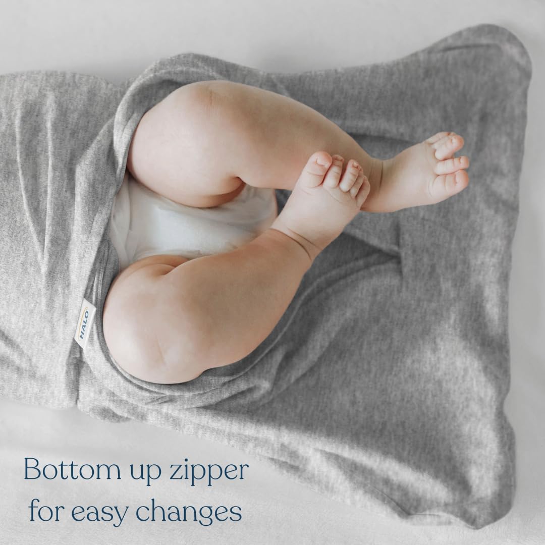 100% Cotton Swaddle, 3-Way Adjustable Wearable Blanket, TOG 1.5, Baby Blue, Newborn 0-3 Months - photo 4