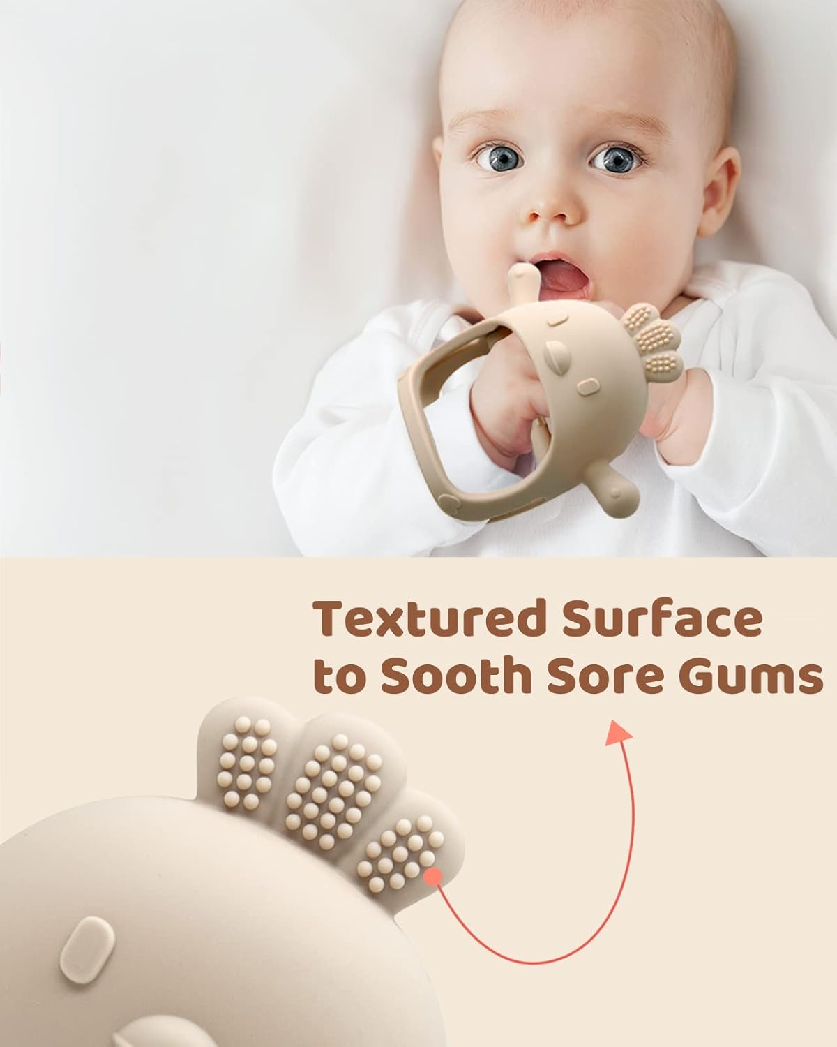 2 Pack Silicone Baby Teething Mittens for Babies Over 3 Months - photo 4