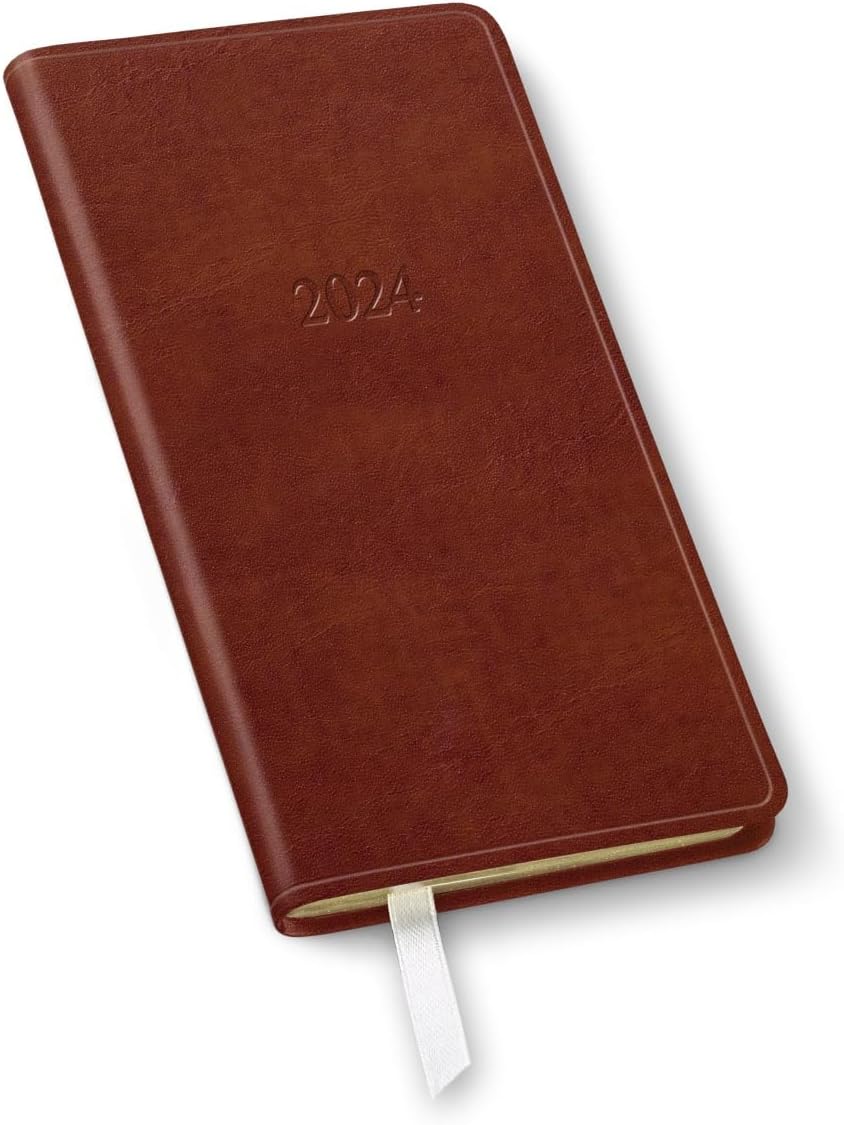 Pocket Monthly Planner 2024, Acadia Tan, 6 x 3.25 in