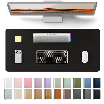 Amazon.com : YSAGi Leather Office Desk Pad Protector, Large Mouse Pad, Non-Slip, PU Leather, Laptop Desk Blotter, Waterproof Writing Pad for Office and Home, Black, 23.6" x 13.8" : Office Products