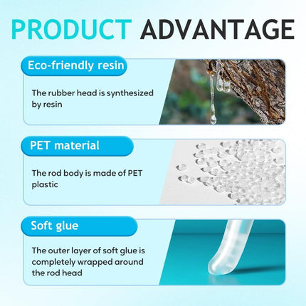 Sticky Ear Cleaning Stick for Adults, Reusable Sticky Ear Cleaner Picks, Gentle Soft Ear Care Cleaning Sticks with Dust Cover (S, 24)