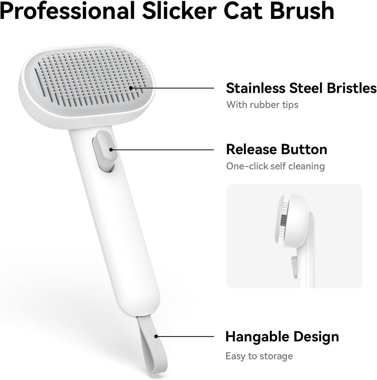 Cat Brush for Shedding, Indoor Cats, Kittens and Rabbits - photo 2
