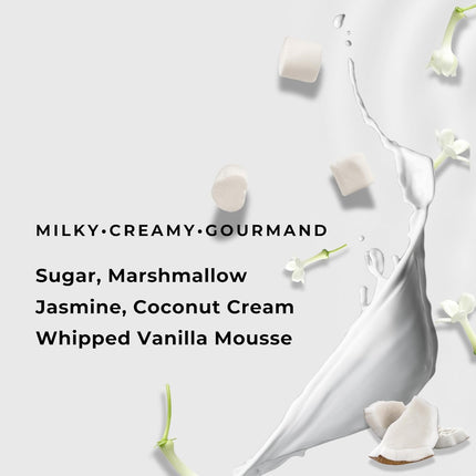Milk and Cream Perfume Roller (Vanilla, Coconut Cream, Marshmallow) Clean Unisex Gourmand Fragrance Oil - 10ml Lactonic Roll On