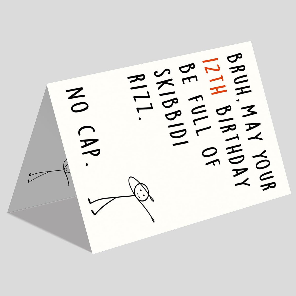 12th Birthday Card with Funny Teen Slang Design - photo 5