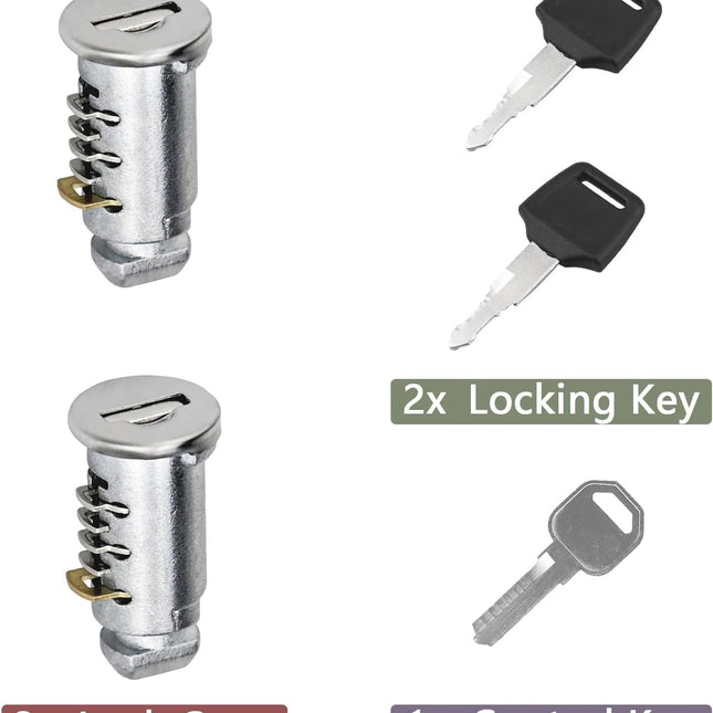 2 Pack One-Key System Compatible Rack Lock Cores