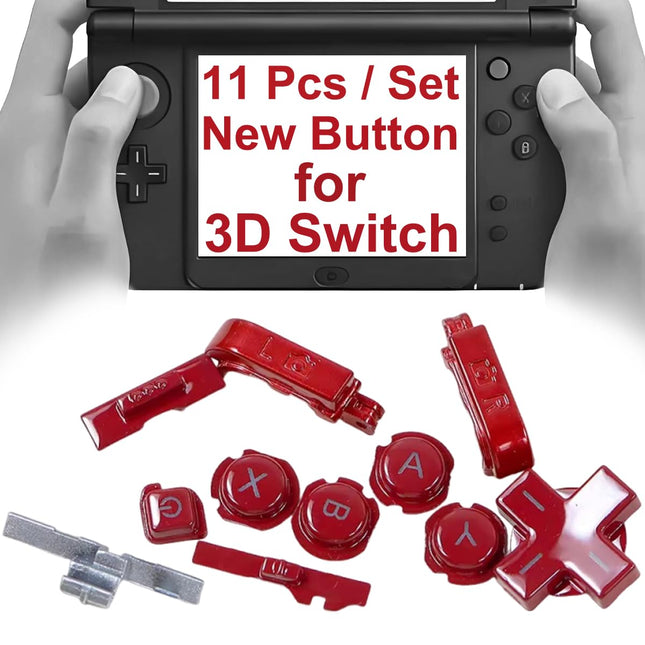 For 3DS Extra Buttons Color Full Set Replacement, for Nintendo Old 3DS Small