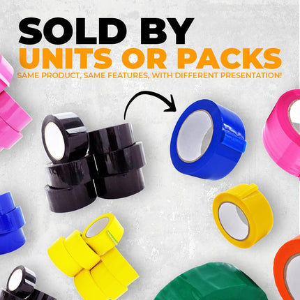 Rainbow Carton Sealing Tape, 2 inch x 110 yds. 2 mils Thick, Strong Heavy-Duty Industrial Shipping Packaging Tape for Moving, Office, & Storage