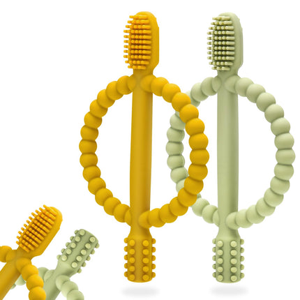 Baby Teething Toys with Easy-Hold Handle, Infant Toothbrush