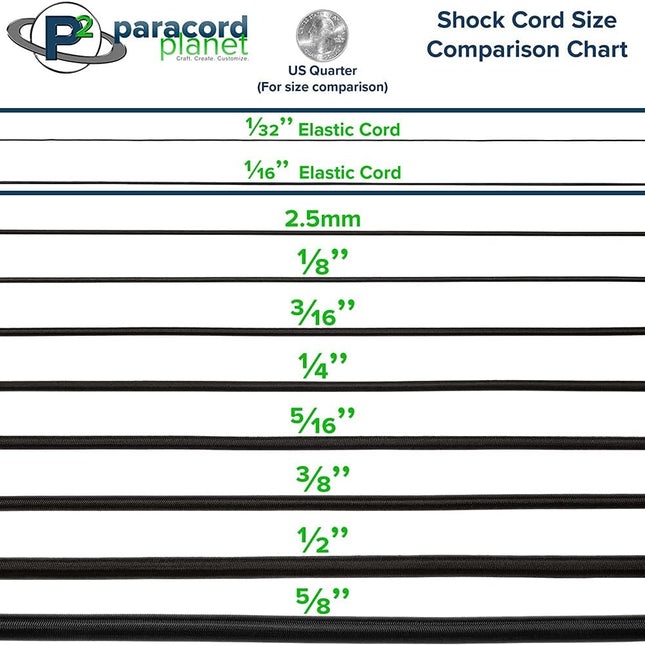Elastic Bungee Nylon Shock Cord 2.5mm 1/32"
