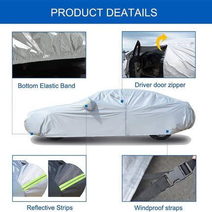 Kaugung 6 Layers Hatchback Car Cover Custom Fit Hyundai Veloster from 2011 to 2025, Waterproof Car Cover All Weather for Automobiles Outdoor Indoor with Zipper Door, Sun Rain Dust Snow Protection.