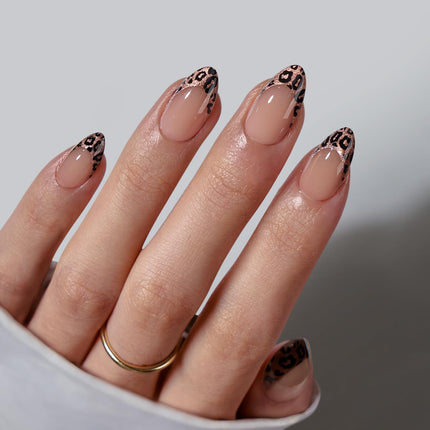 Uñas postizas, uñas falsas cortas almendradas rosas, 32Pcs kit completo