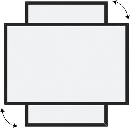 Amazon Basics Magnetic Dry Erase Whiteboard, 35"W x 23"H, Black Wooden Frame, Wall-Mounted for Writing and Presentation